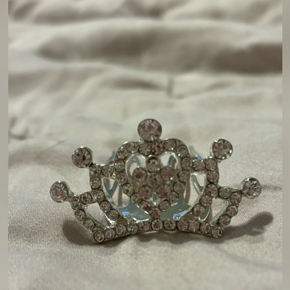 Tiara rhinestone, mini hair clip